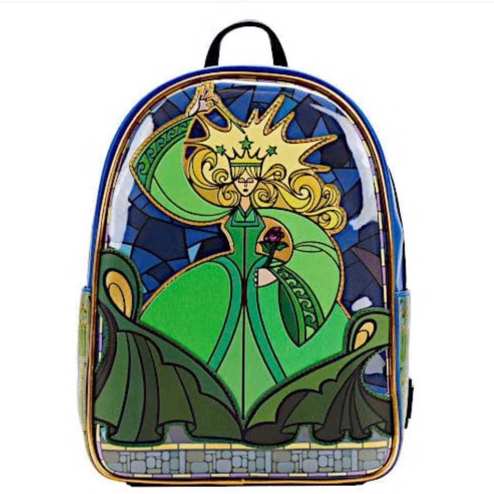 Loungefly Beauty and the Beast Enchantress Stained Glass Mini Backpack D23 Belle